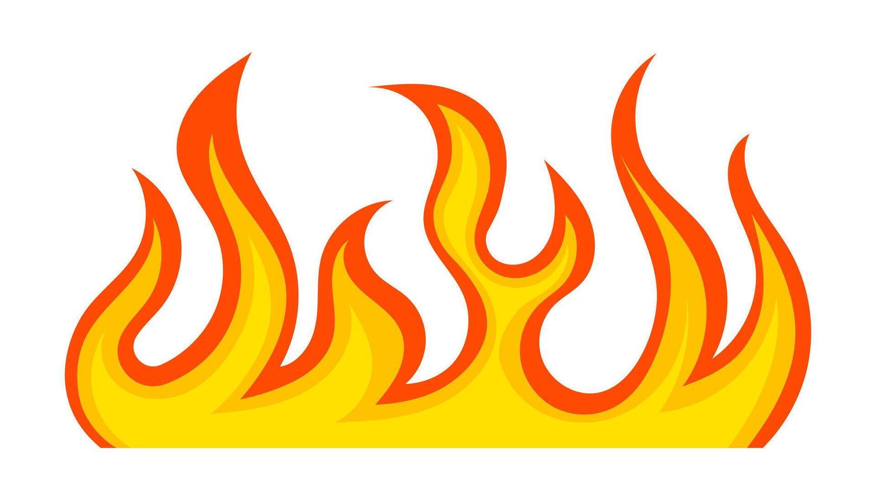 Fire cartoon on white background vector