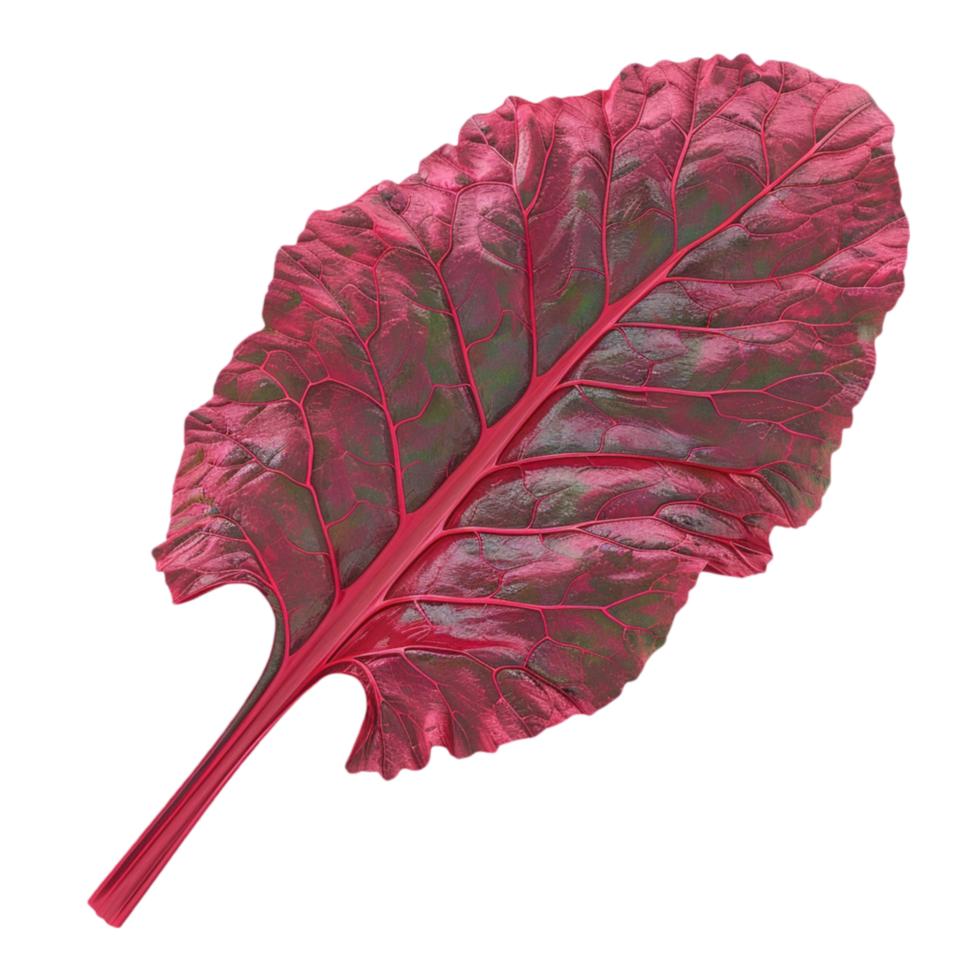 Red Leaf on Transparent Background. png
