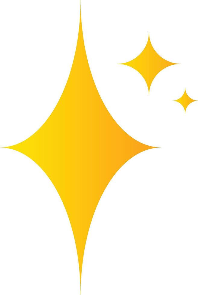 Sparkles star icon. or Gen AI yellow stars. Golden sparkle icons button. vector