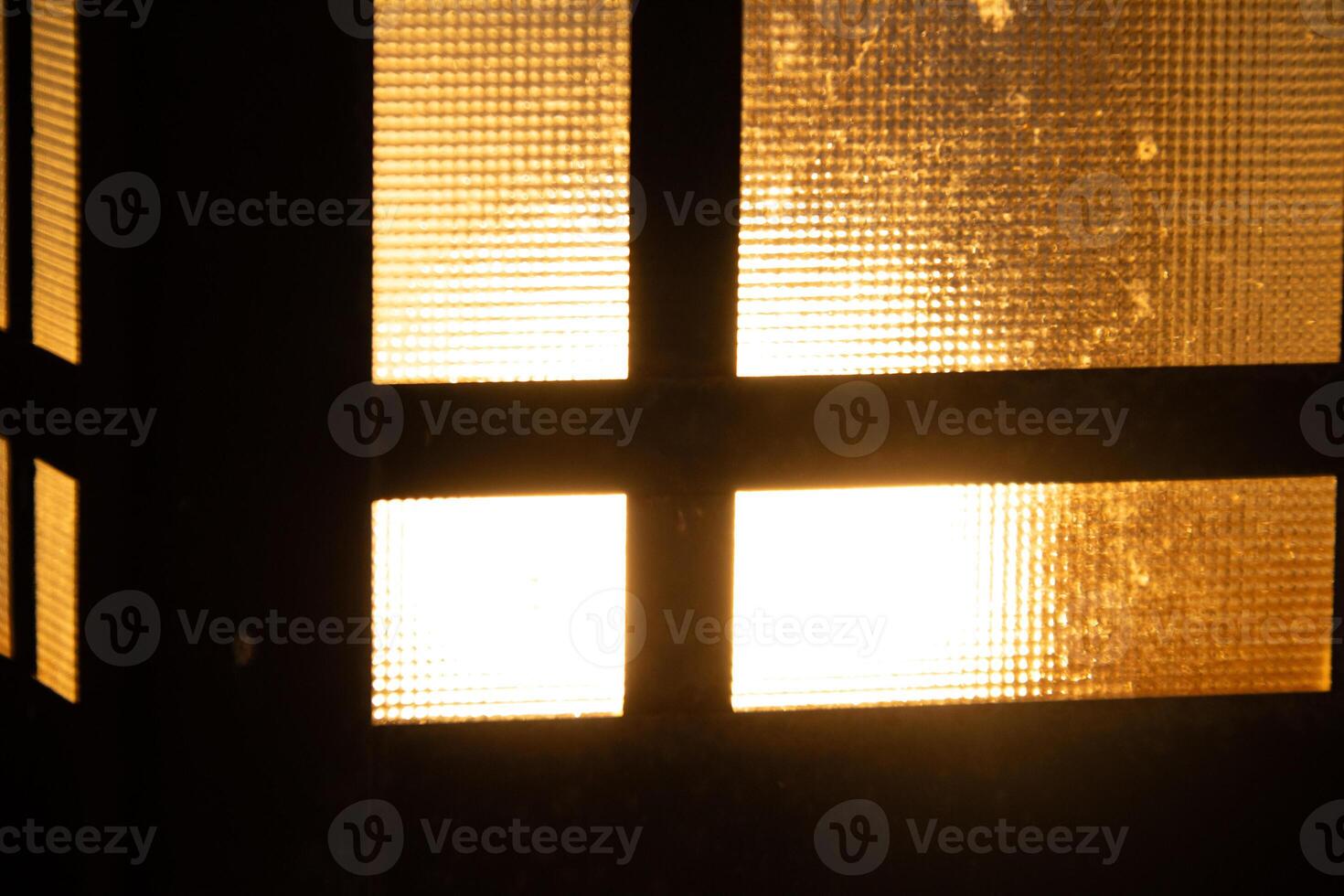 Garden lights that illuminate the darkness with warm light photo