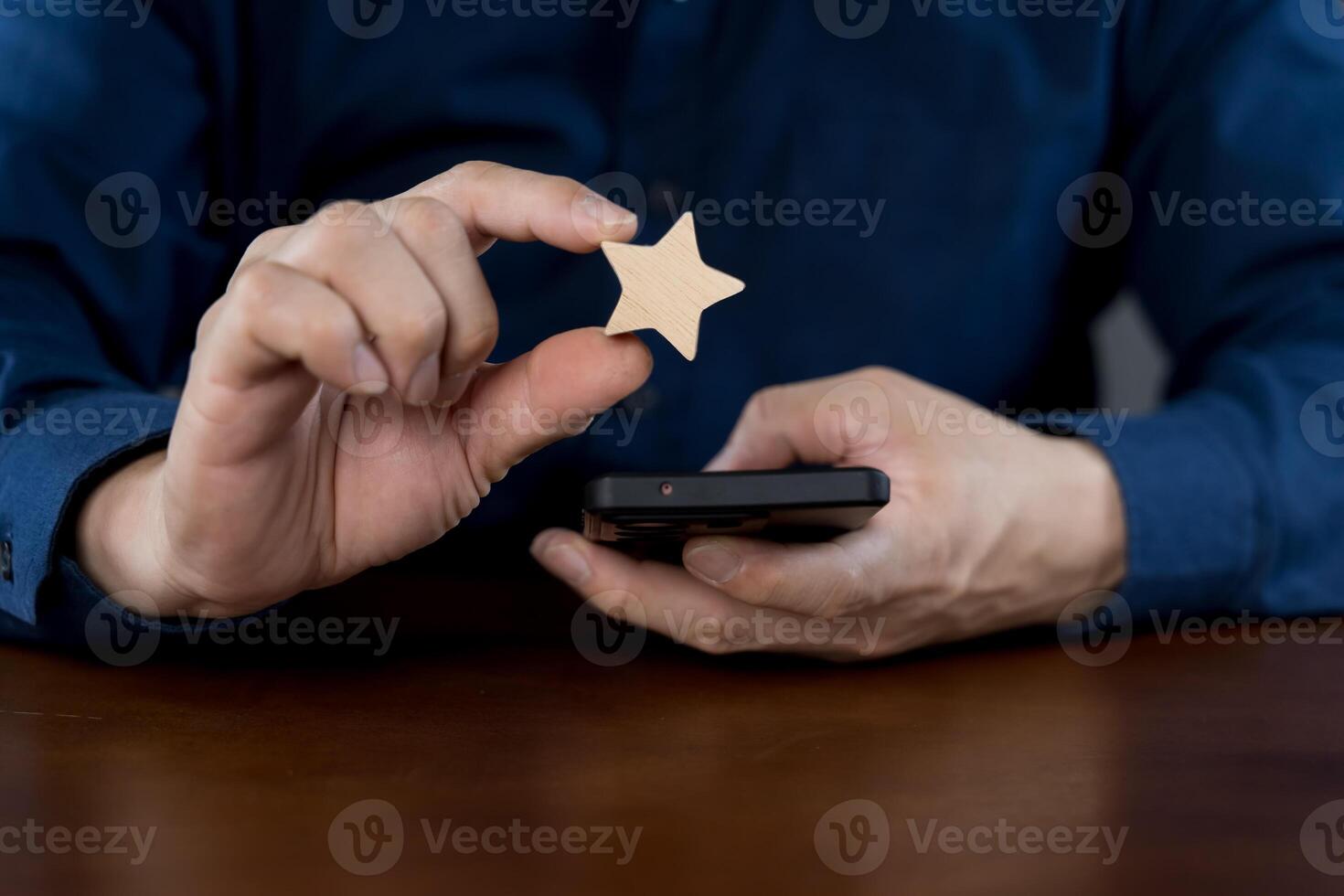 Customer Experience dissatisfied Concept. Bad review and service dislike poor quality. photo