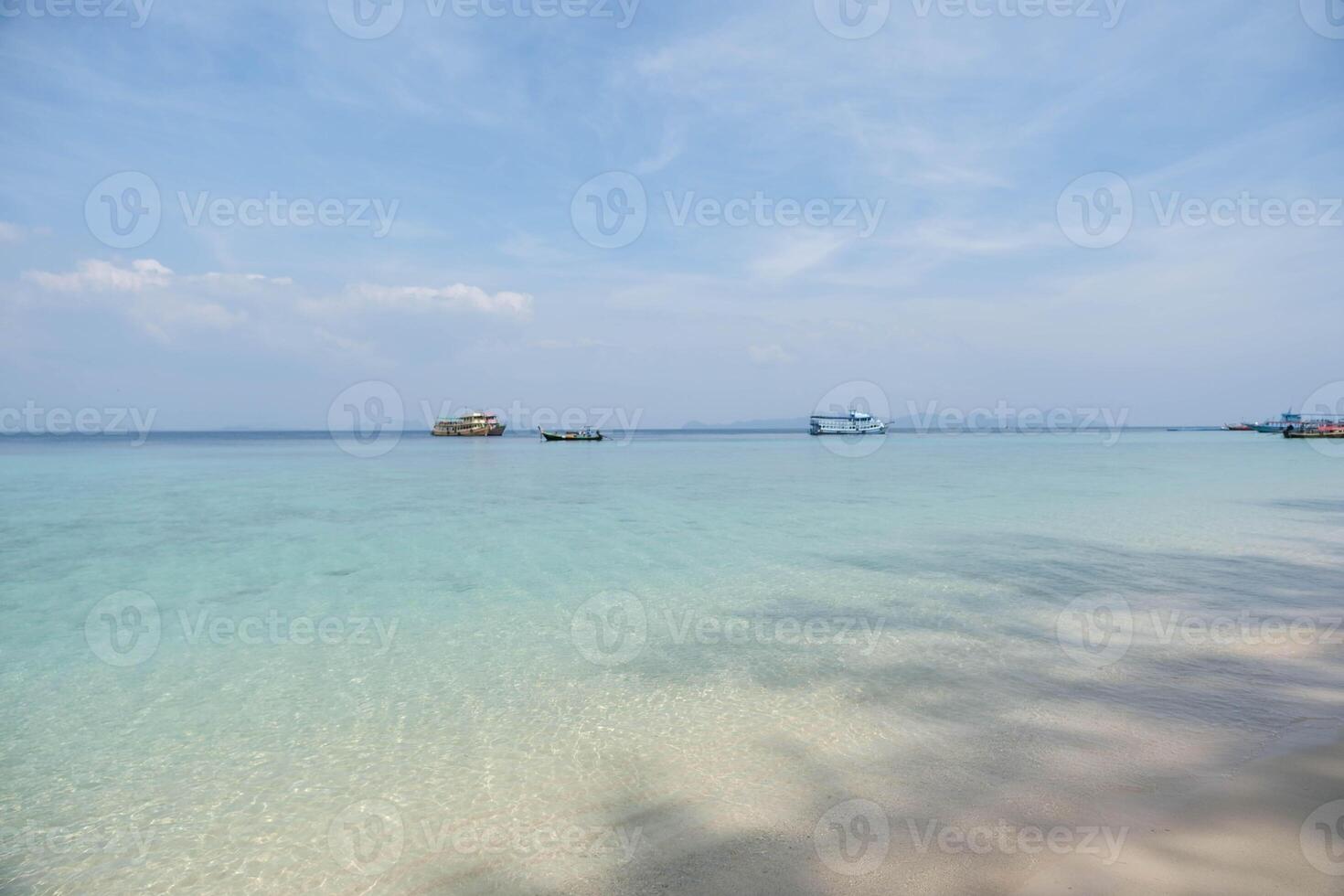 Koh Kradan Beach at Trang province, Thailand is beautiful beach of the world. photo