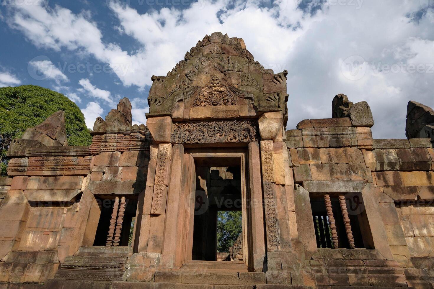 A lintel of entrance in Prasat Muang Tam. photo