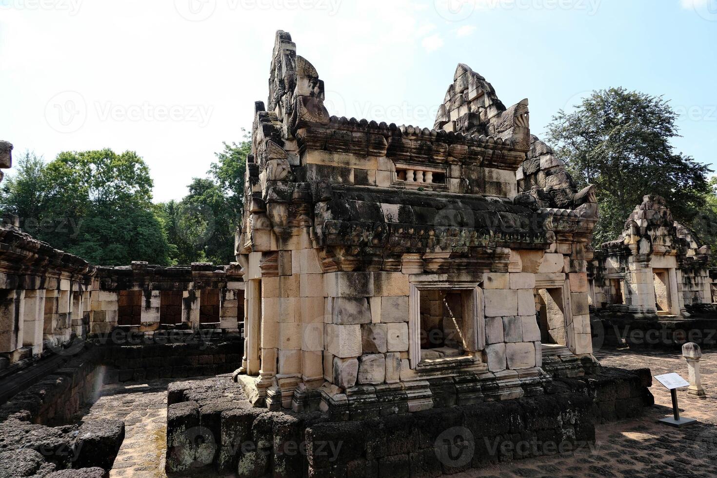 Beautiful landscape and ancient architecture of Sdok Kok Thom Historical park. photo