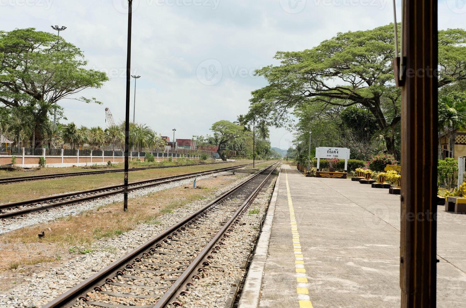 Kantang railway station platform. photo