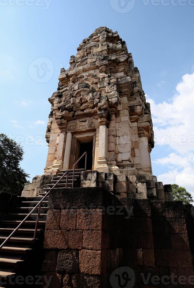Main Prasart of ancient castle in the north western of Thailand is Prasart Sadok kok Thom. photo