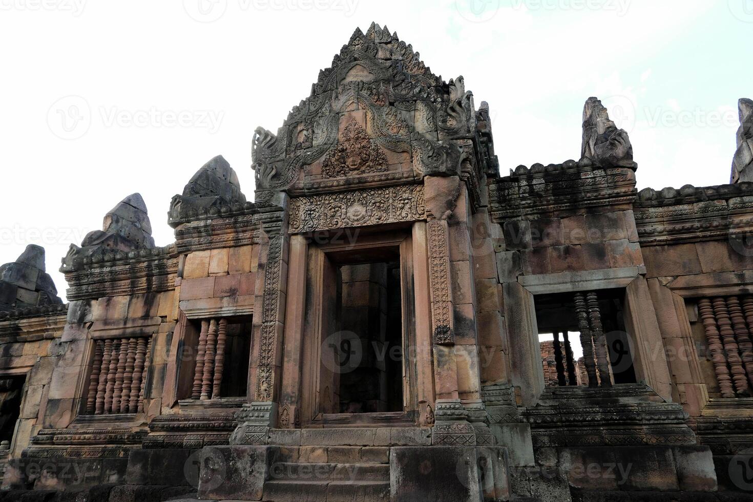 Prasat Muang Tam historical park is Castle laterite old Architecture. photo