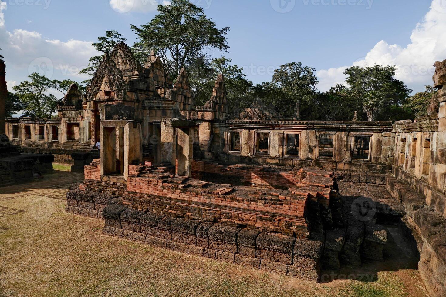 Prasart Muang Tam, Tourist attractions and important historical sites of Buriram, Thailand. photo