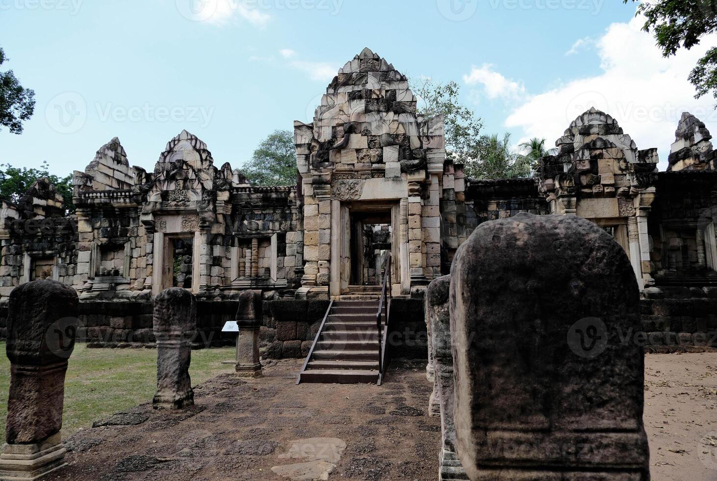 An ancient castle in the north western of Thailand is Prasart Sadok kok Thom. photo