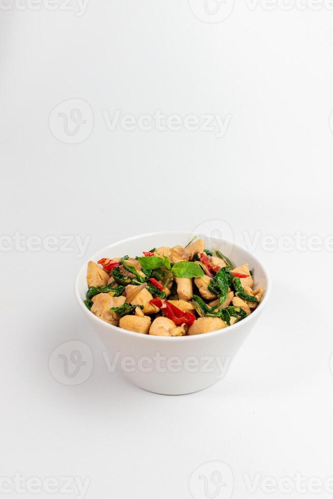 Chicken Dice with Basil photo