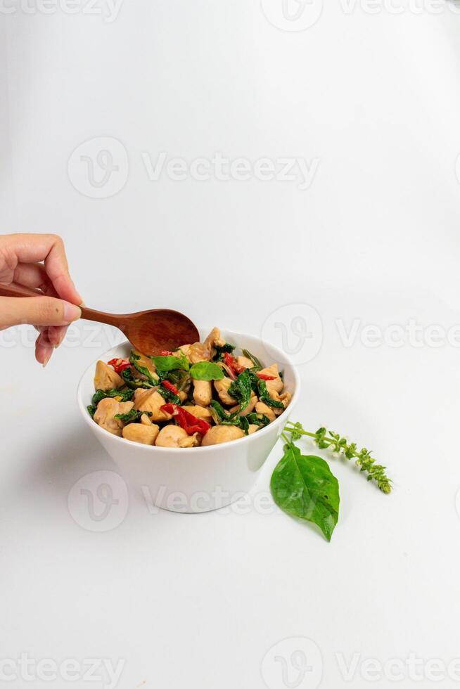 Taking Chicken Dice with Honey Basil photo