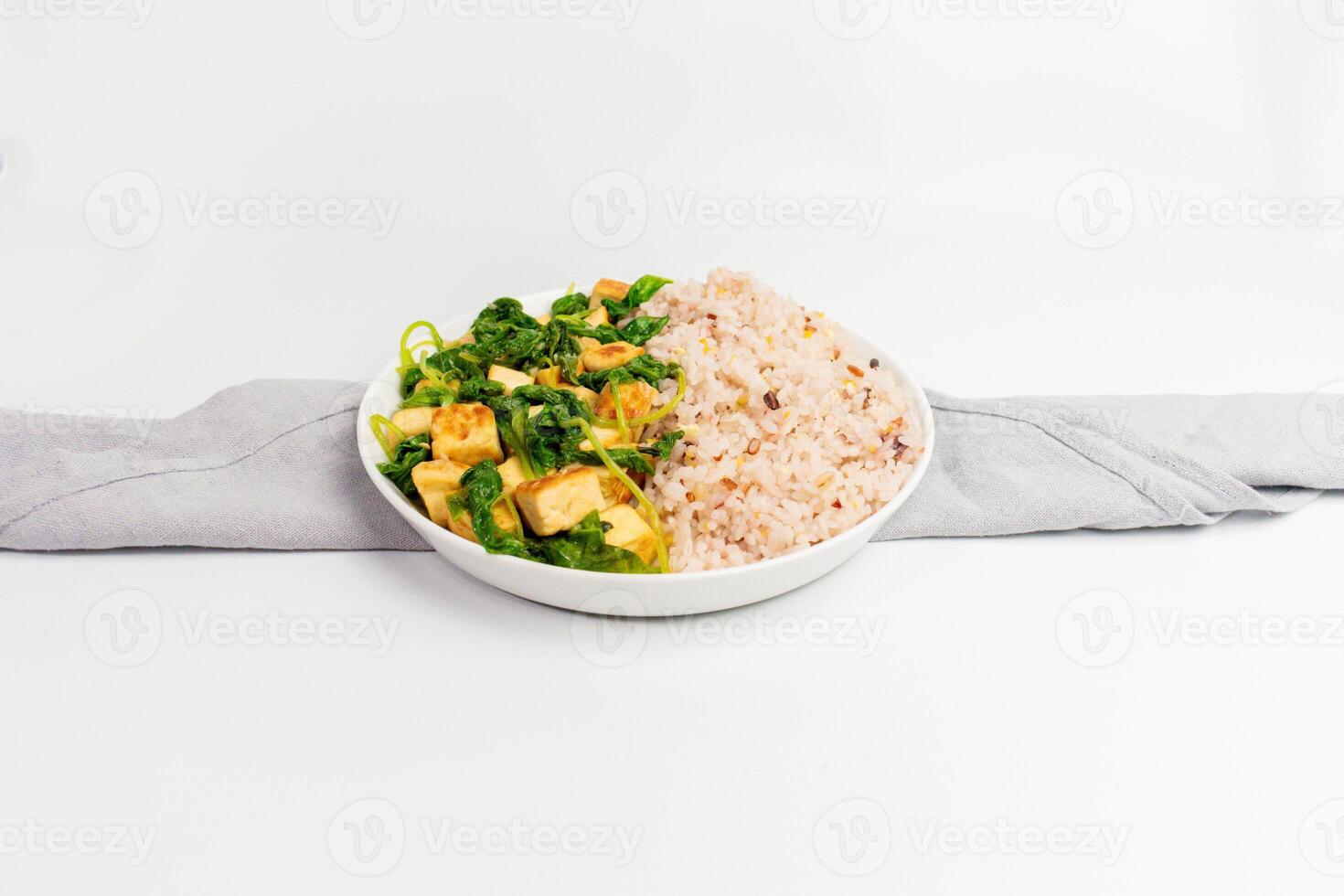 Spinach Tofu with Rice photo