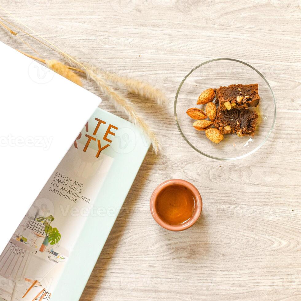 Reading while Snacking photo