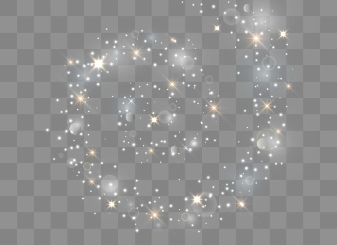 Sparkling magic dust particles. vector