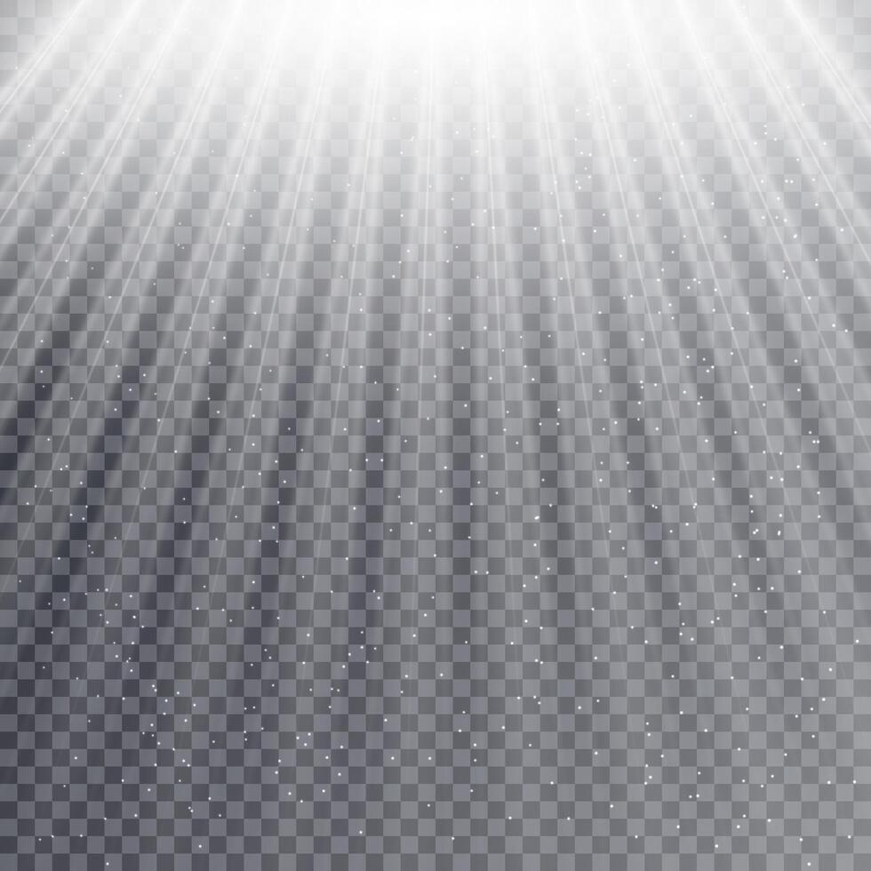Light flare special effect with rays of light and magic sparkles. Glow transparent light effect set, explosion, glitter, spark, sun flash. vector
