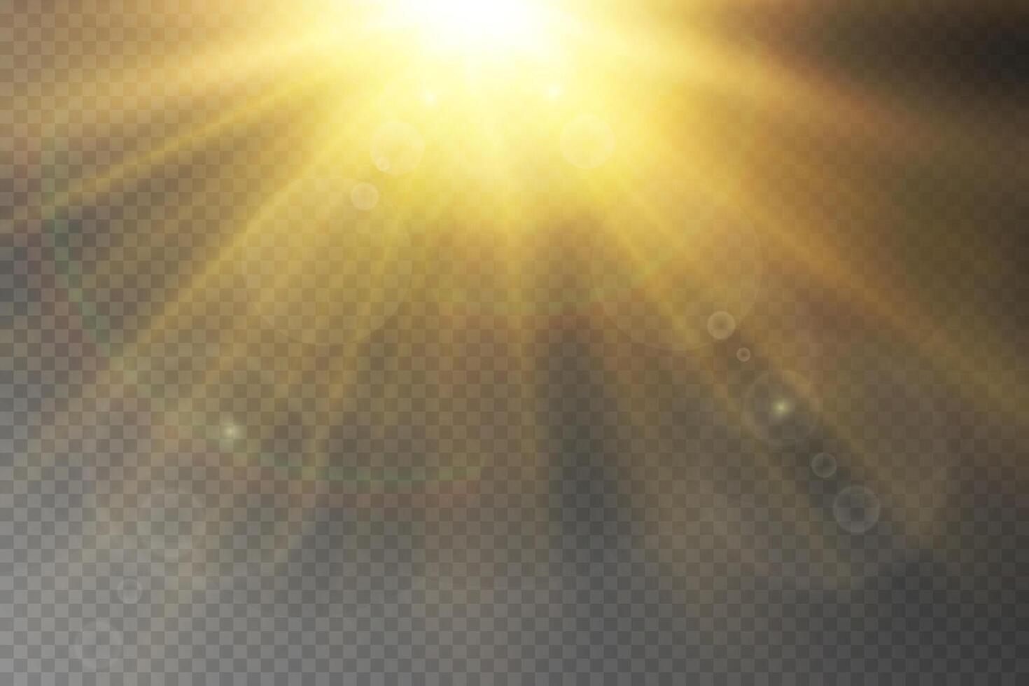 Transparent sunlight special lens flare light effect. vector