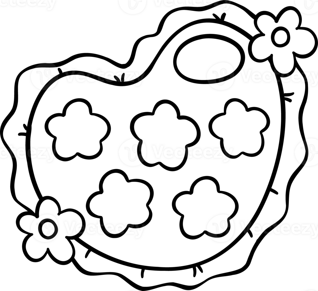 Coquette Girly painting color plate school supplies png