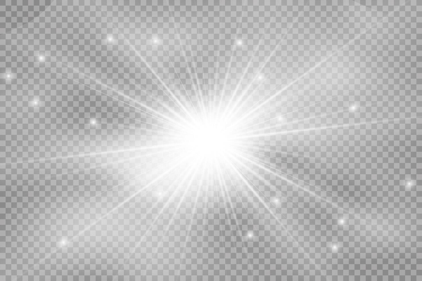 Glow light effect. Star burst with sparkles. Sun. vector
