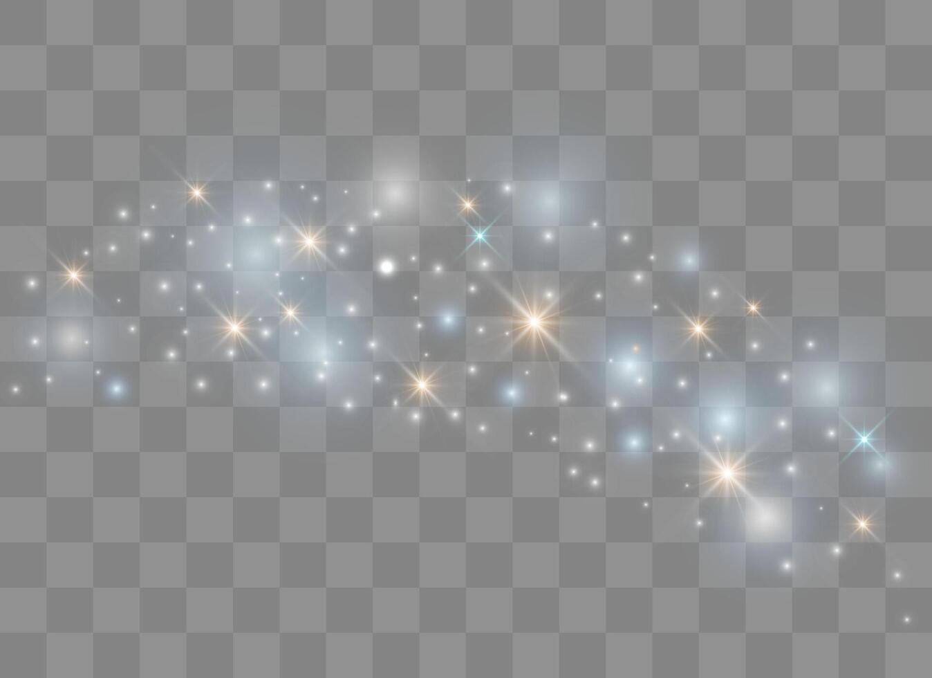 Sparkling magic dust particles. vector