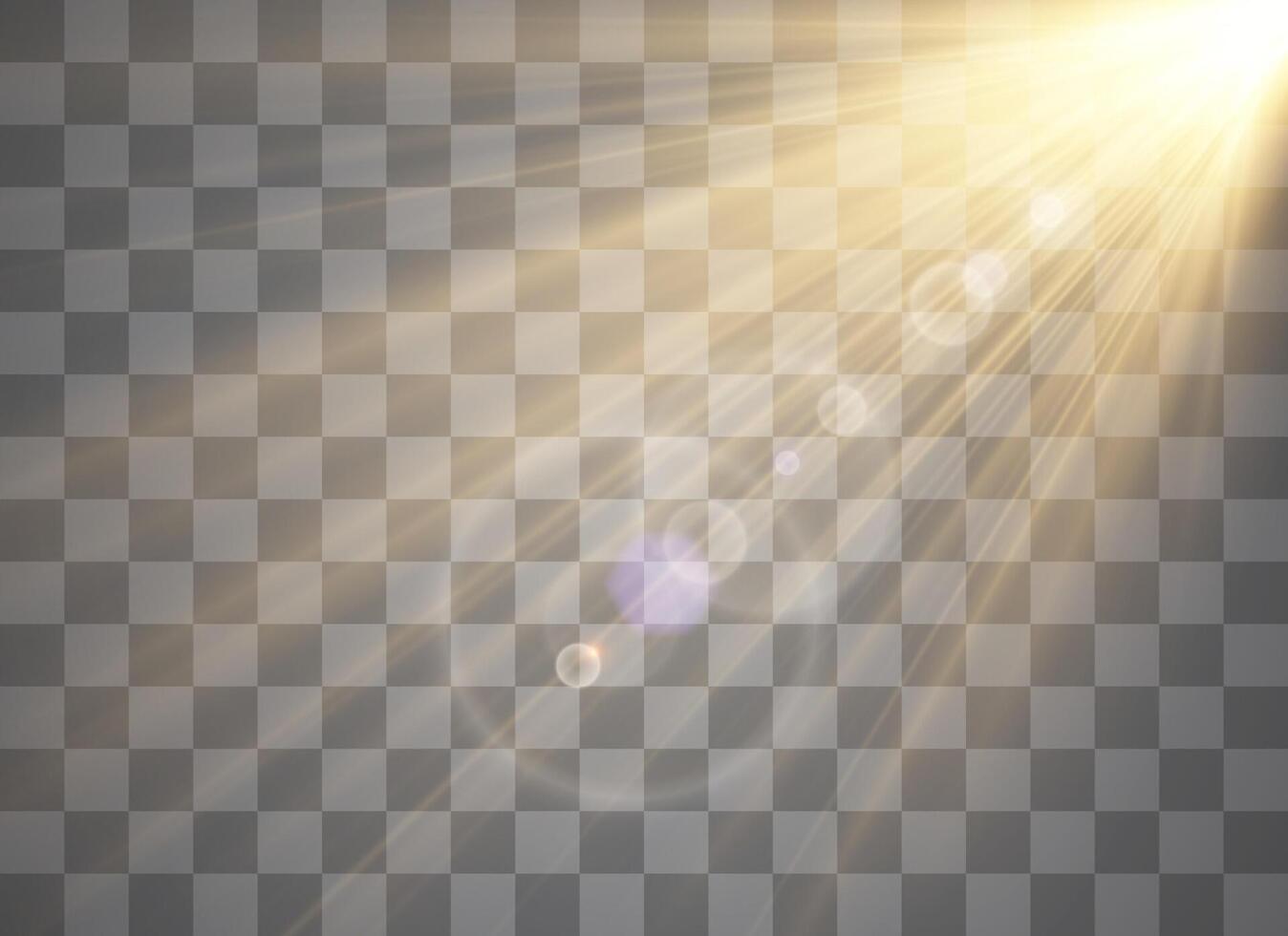 Light flare special effect with rays of light. vector