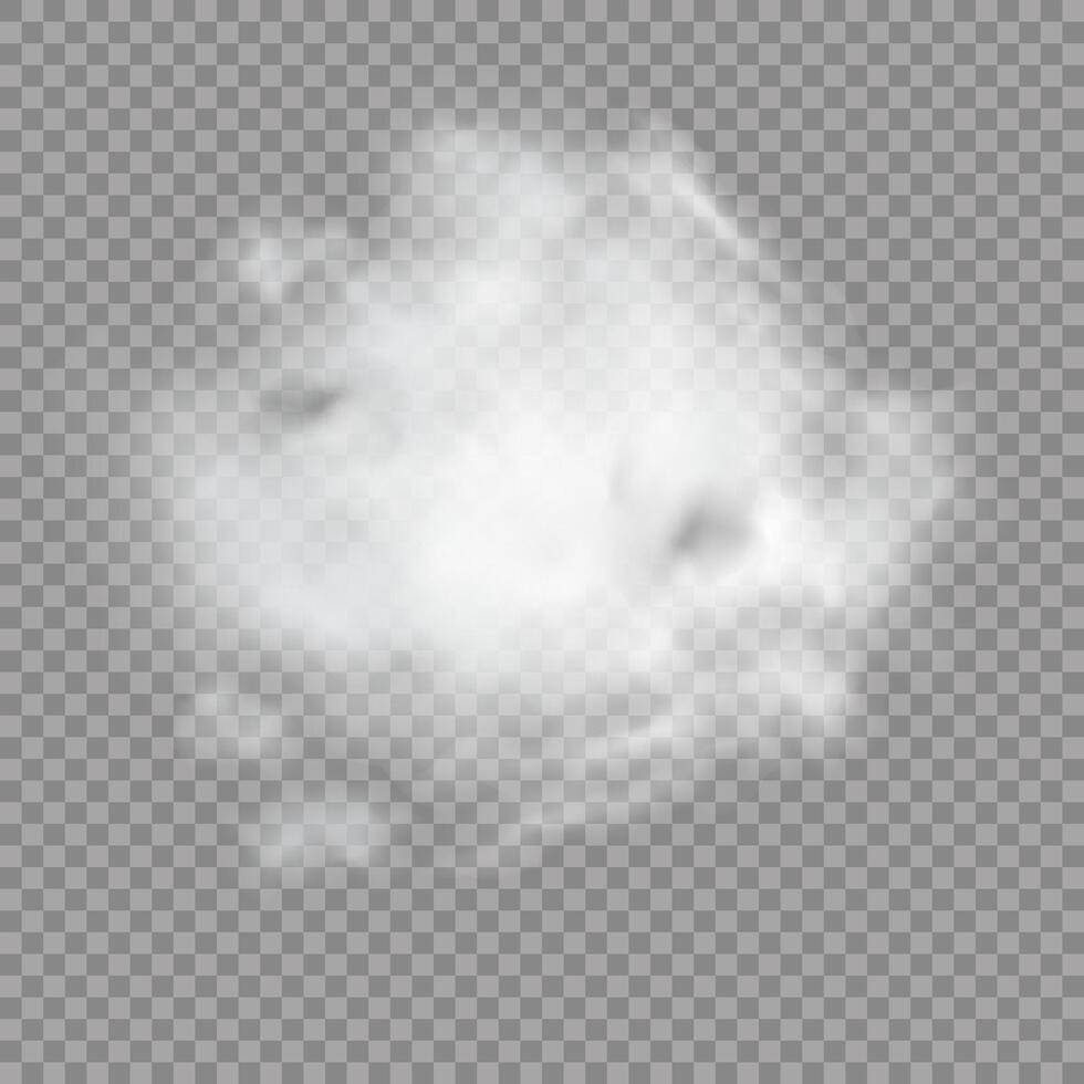 Transparent special effect stands out with fog or smoke. White cloud fog or smog. vector