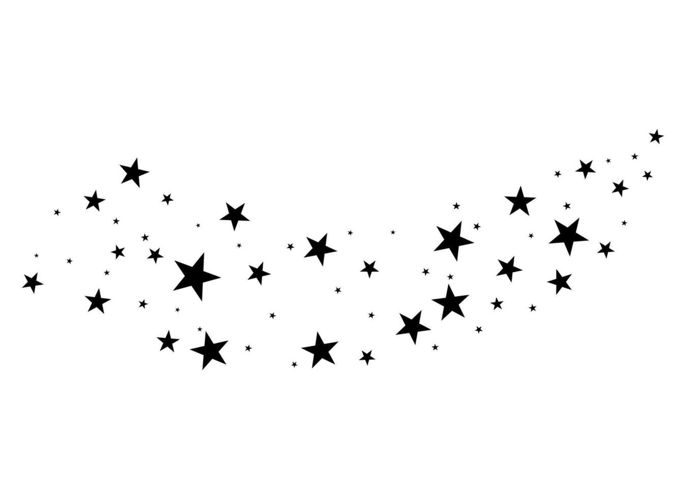 Fireworks star random source stream. Falling Star. Stars on a white background vector