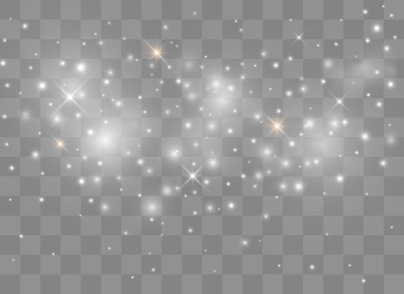 White sparks glitter special light effect. vector