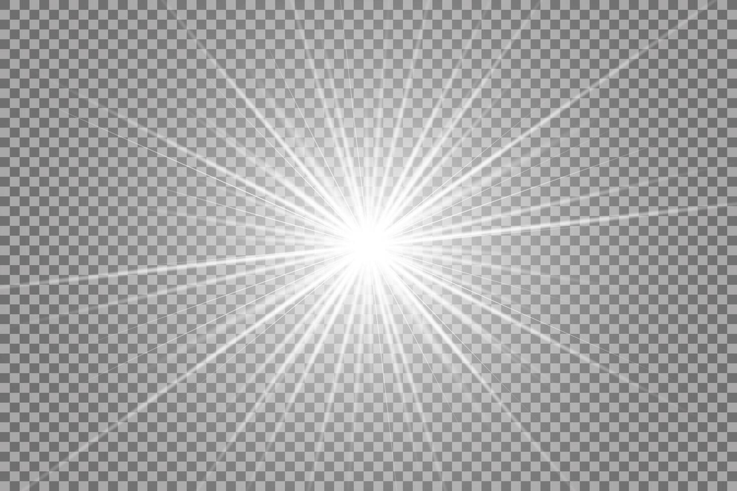 Glow light effect. Star burst with sparkles. Sun. vector