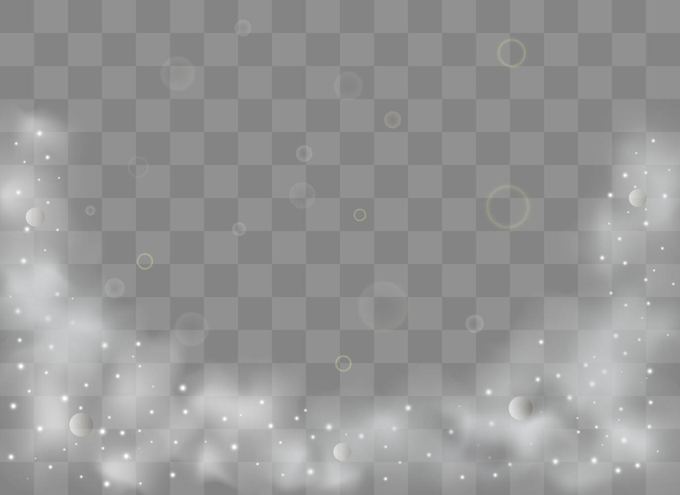 Transparent special effect stands out with fog or smoke. vector