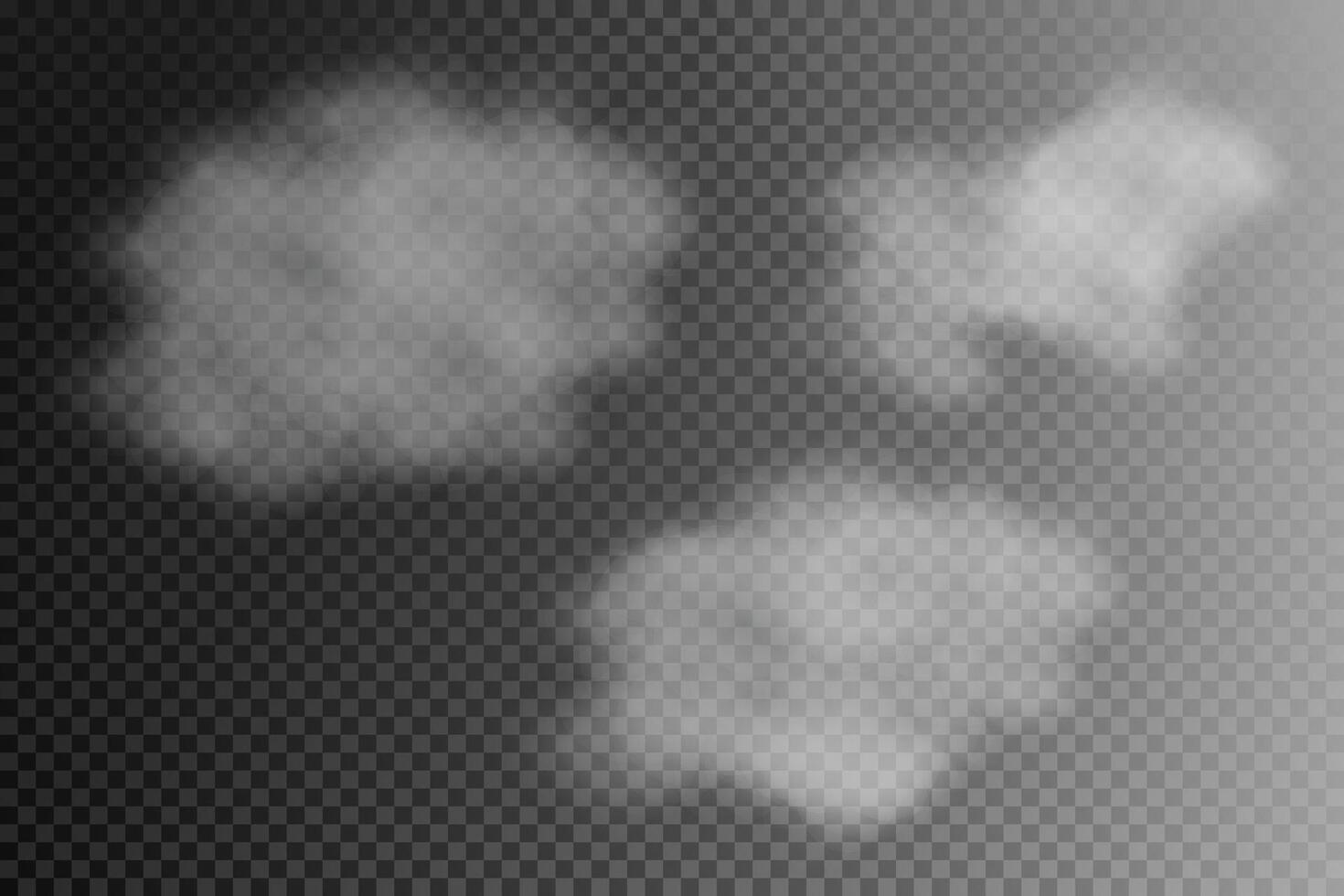 Fog or smoke isolated transparent special effect. vector