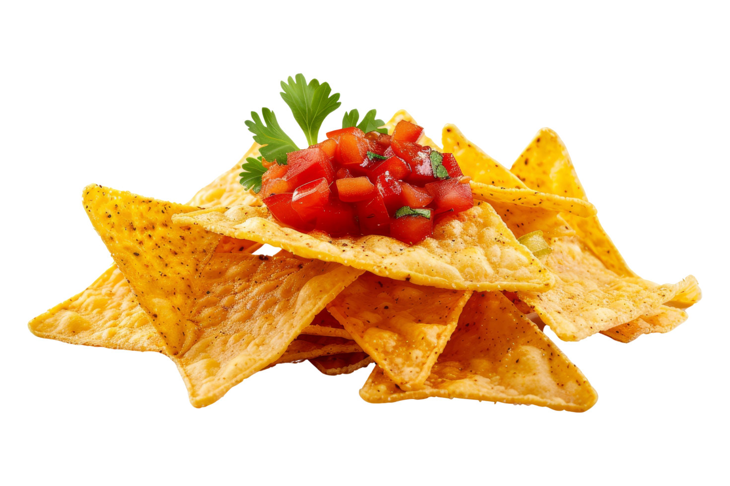 Tortilla Chips with Salsa and Parsley png