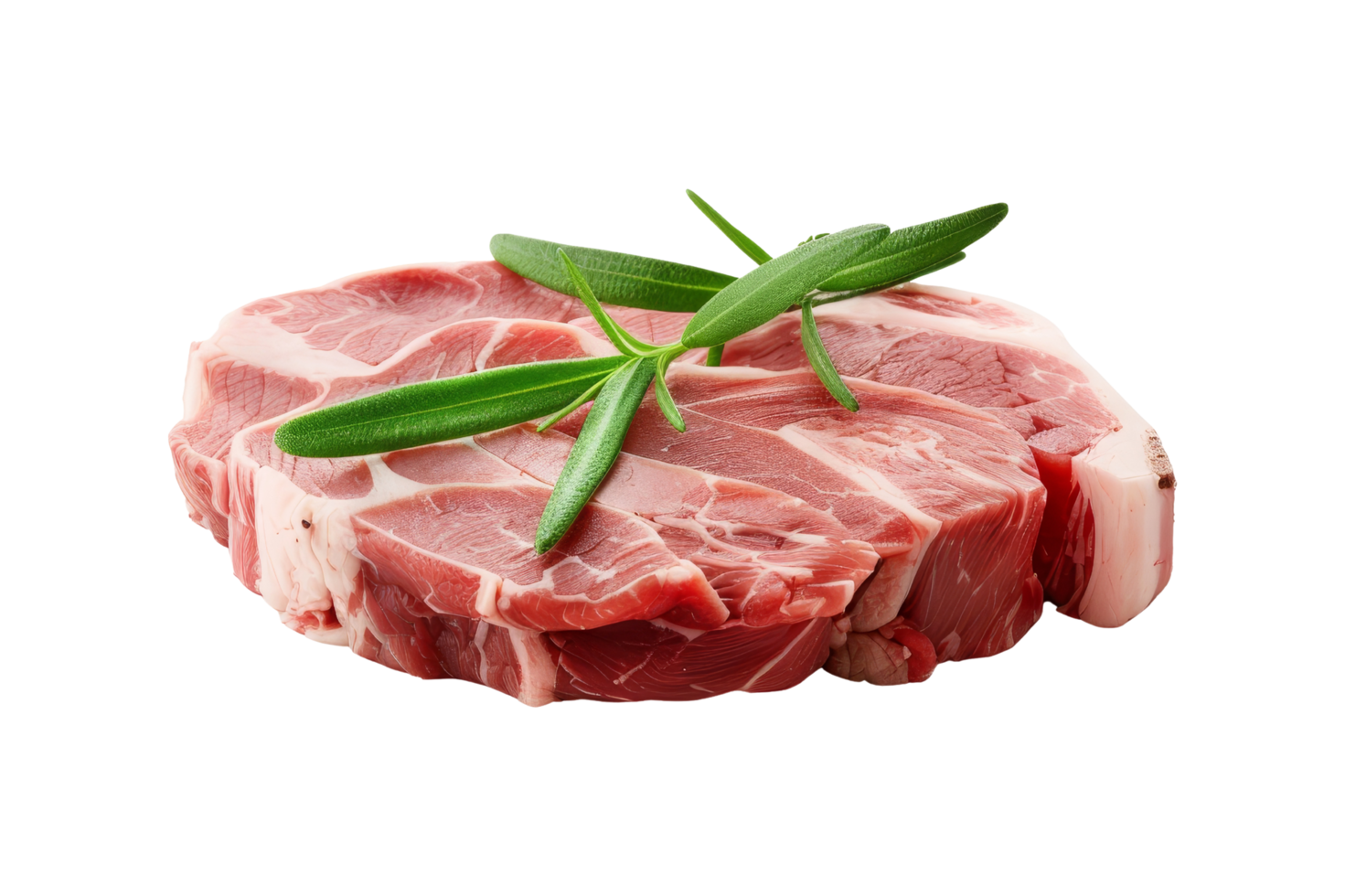 Fresh Raw Pork Chop with Rosemary png