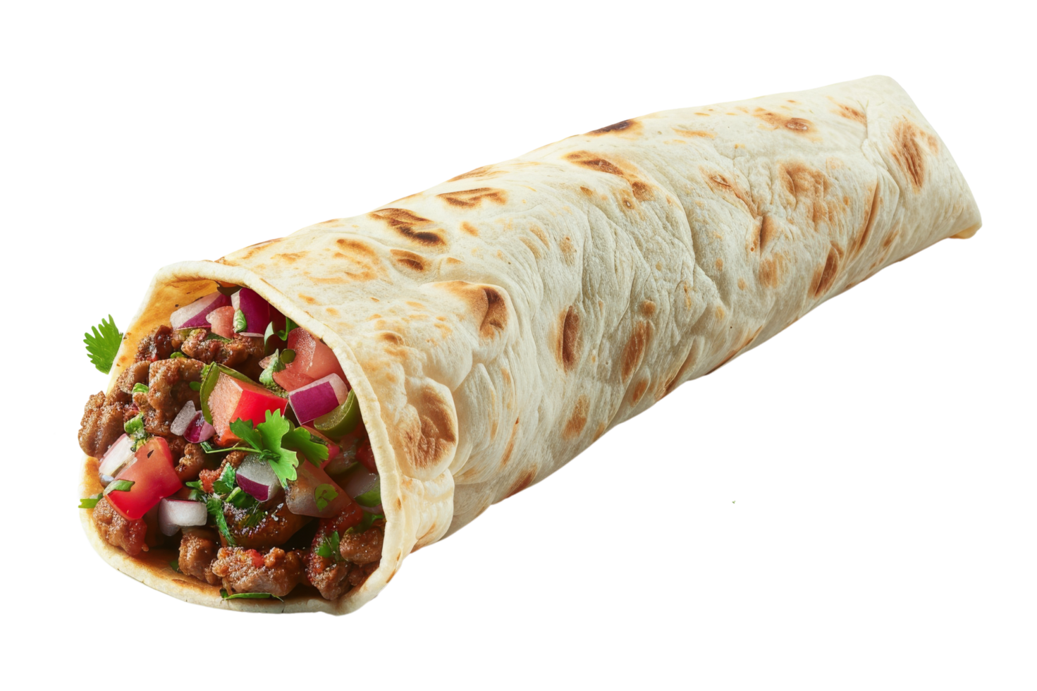 Delicious Beef Shawarma Wrap png