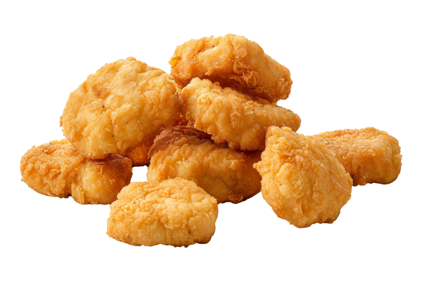 Close up of Golden Fried Chicken Nuggets png
