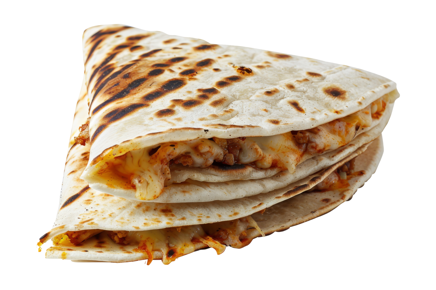 Grilled Quesadilla with Melted Cheese and Tomato Sauce png
