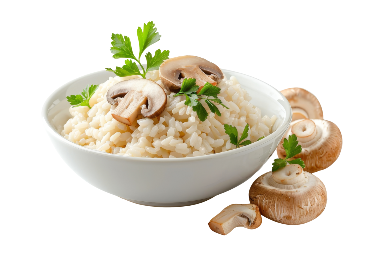 Mushroom Risotto with Parsley png