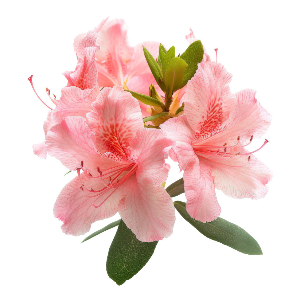 Pink Rhododendron Flower Bouquet Isolated png