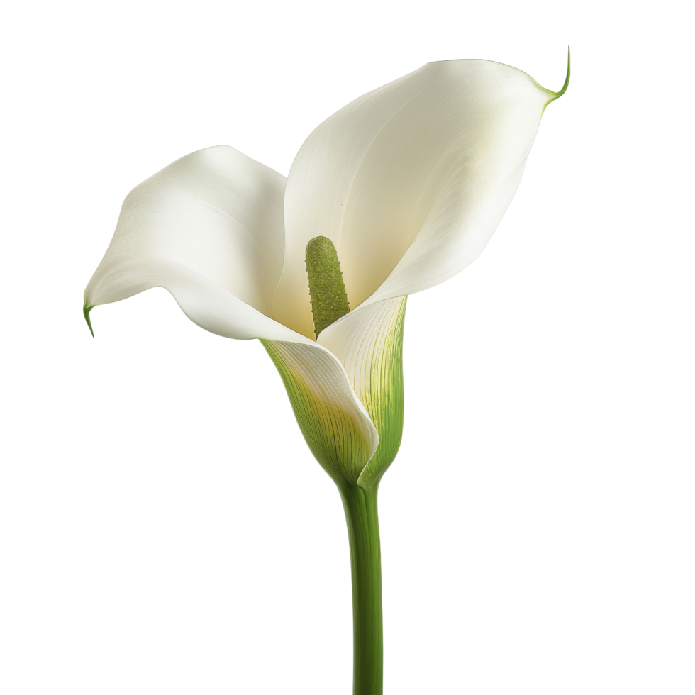 White Calla Lily Flower Isolated png