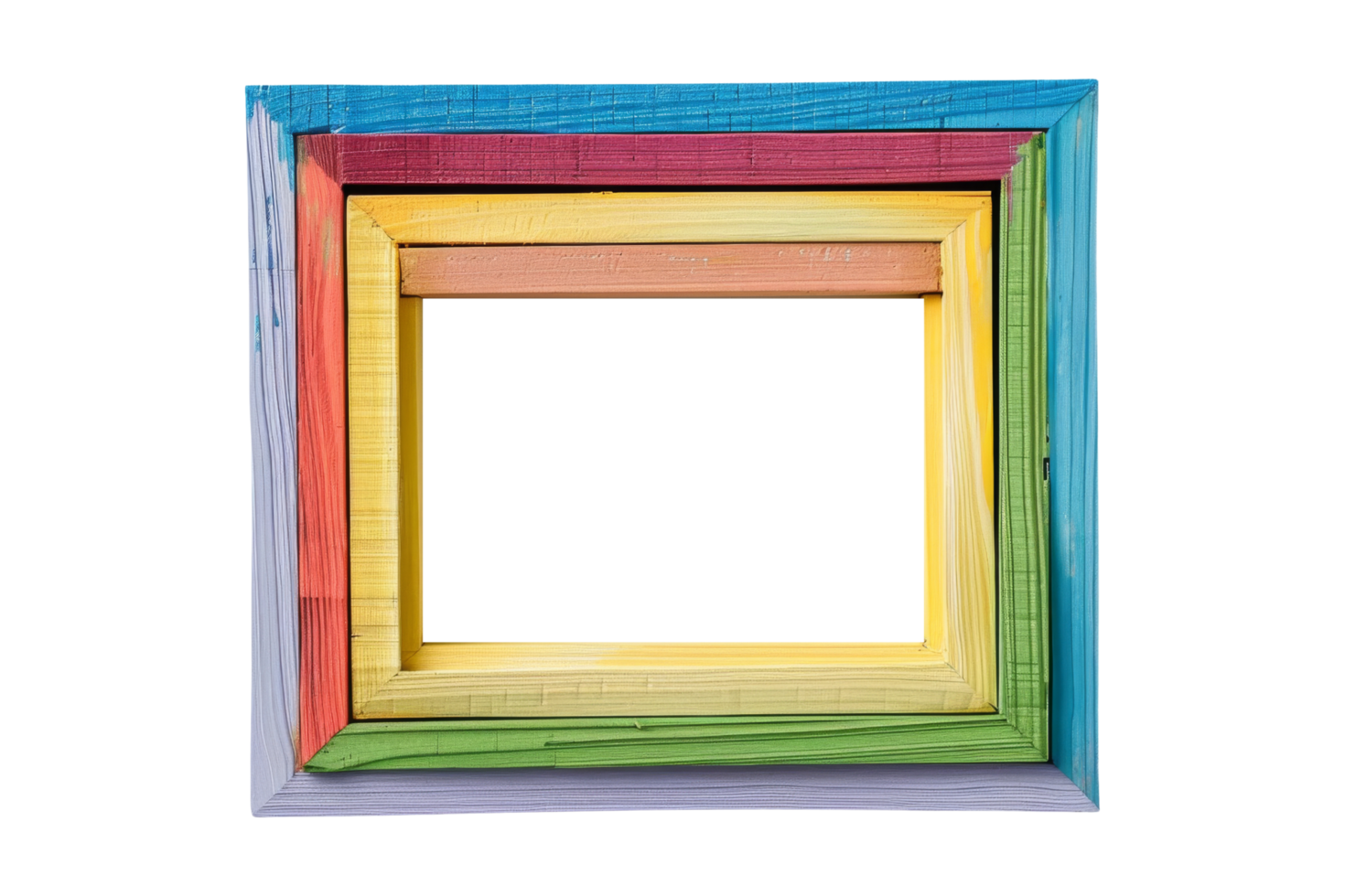 Colorful Wooden Picture Frame png