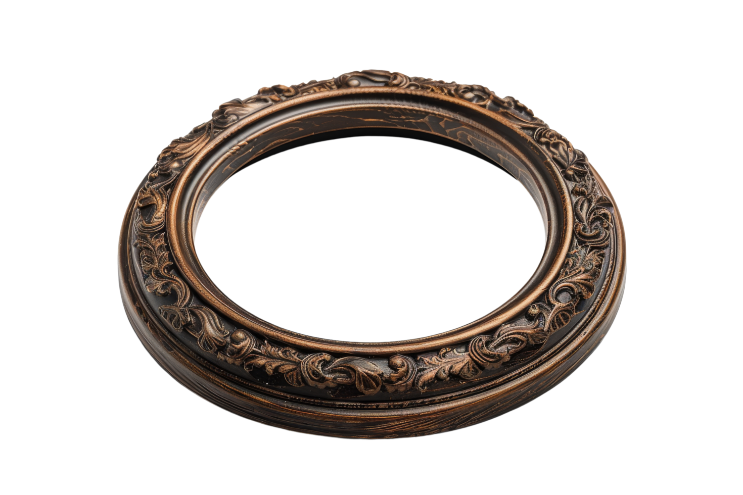 Ornate Round Picture Frame Isolated png