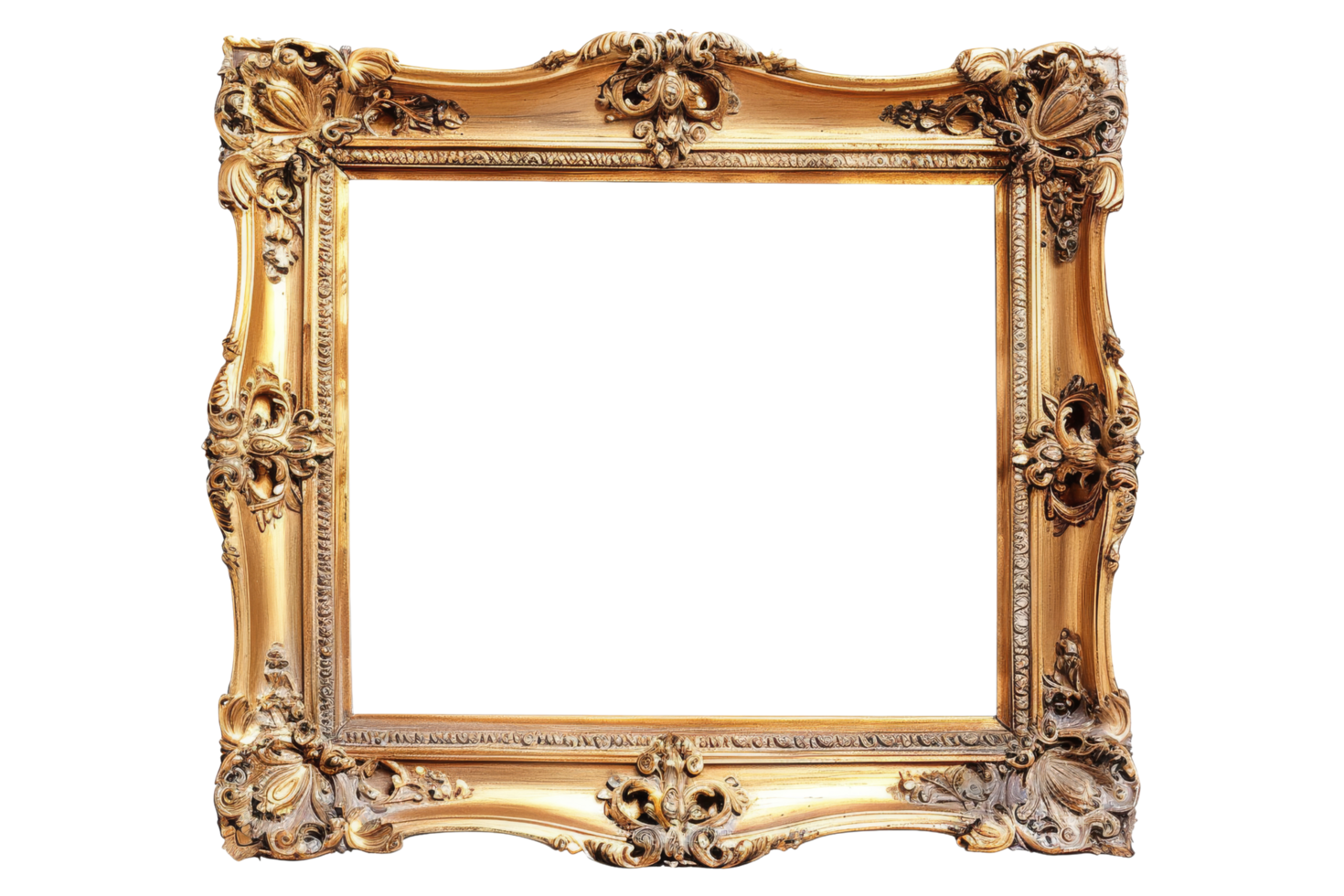 Antique Gold Picture Frame png