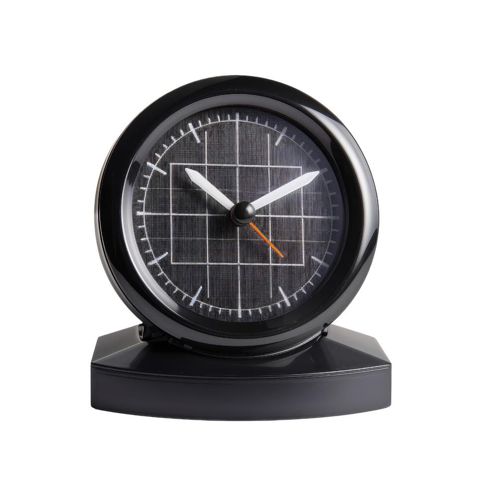 Black Clock With White Hands png