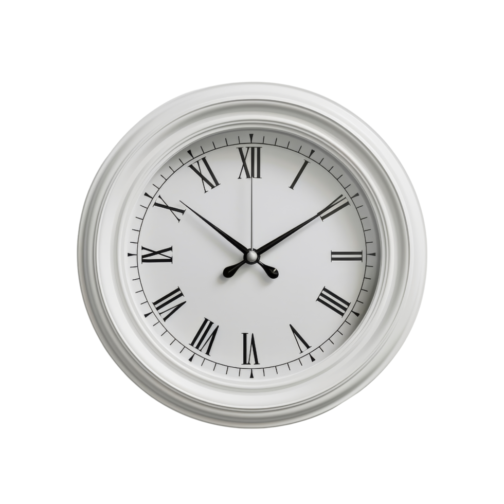 White Classic Clock Face png