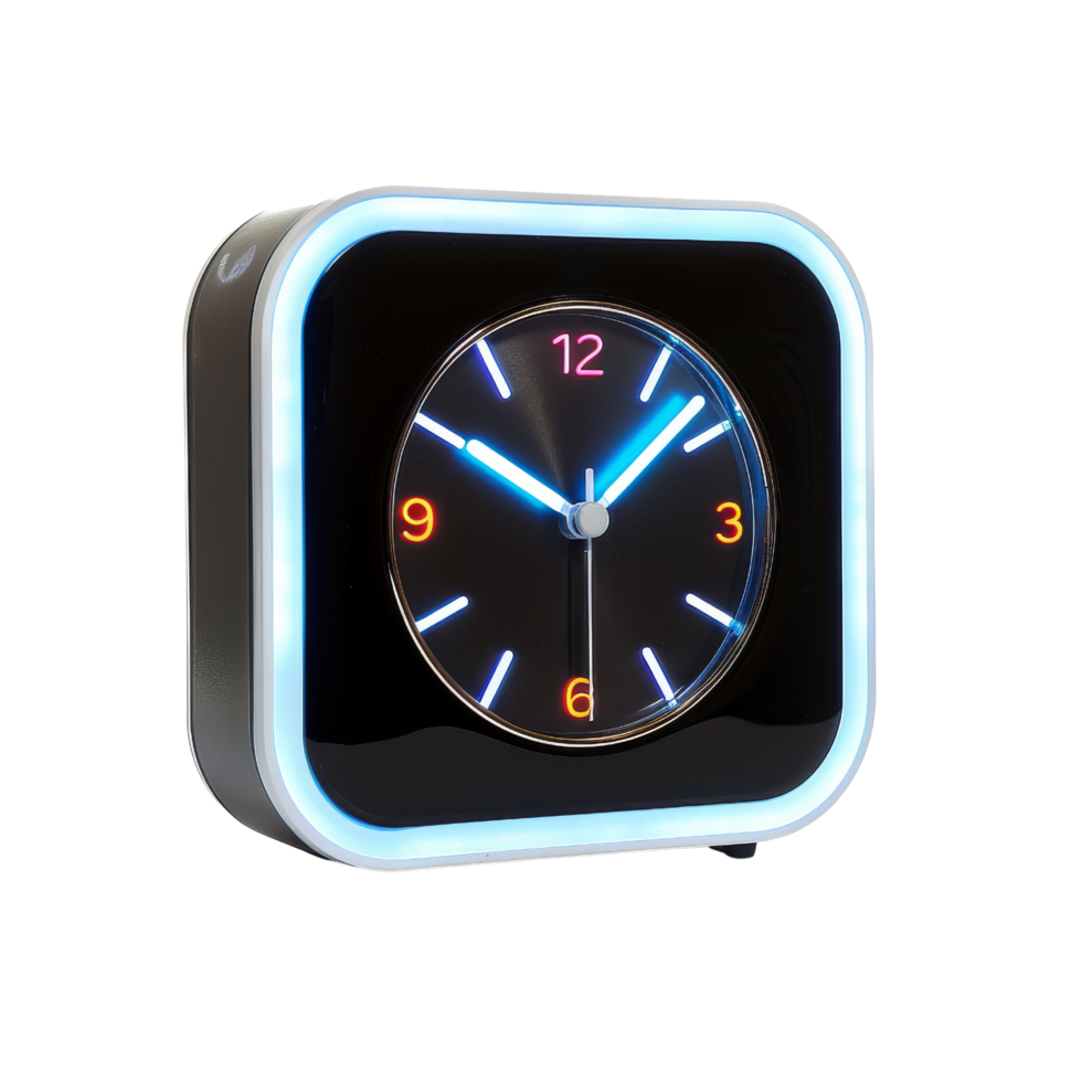 Modern Neon Clock png
