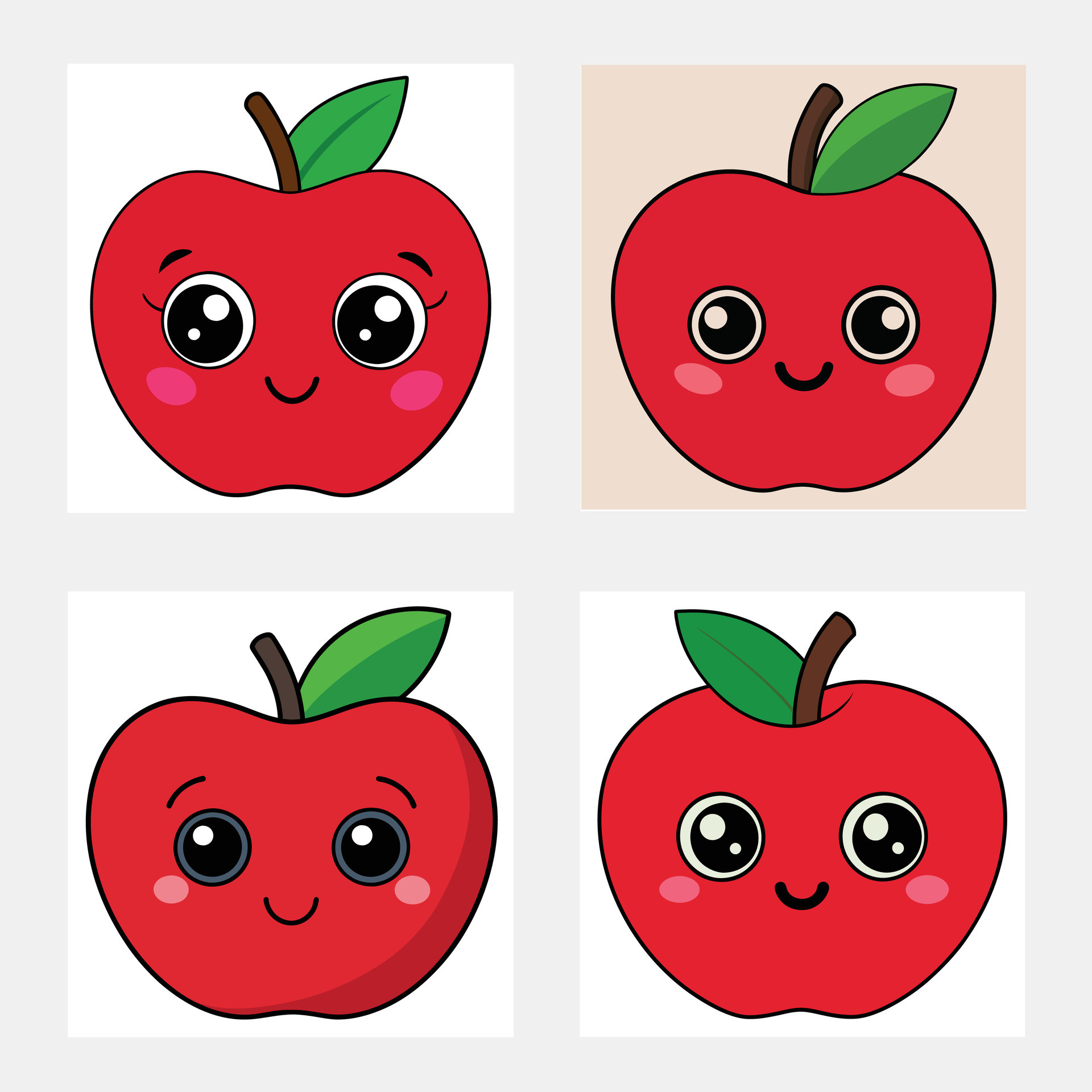 Cartoon apple illustration icons 49576121 Vector Art at Vecteezy