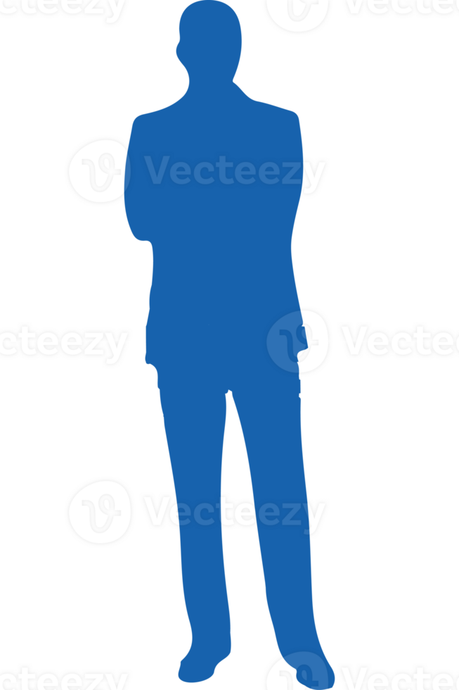 A silhouette of a man in a suit png
