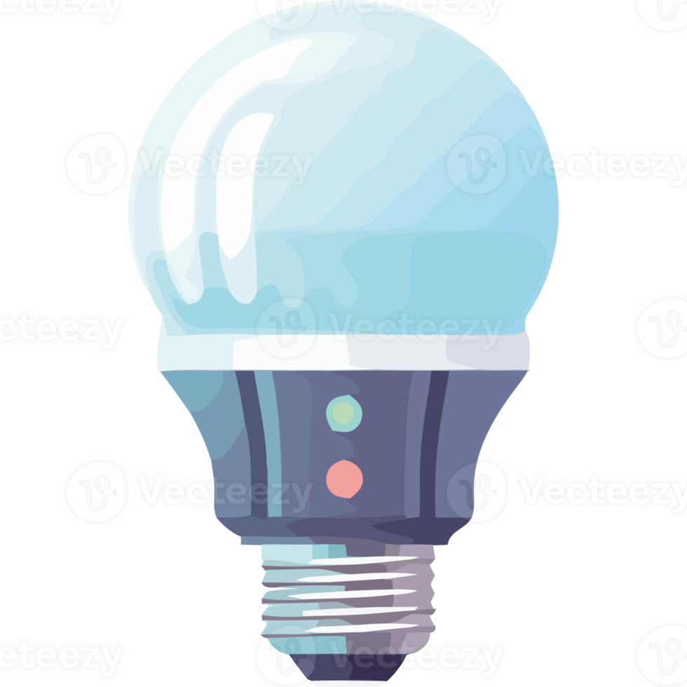 A light bulb with a blue light png