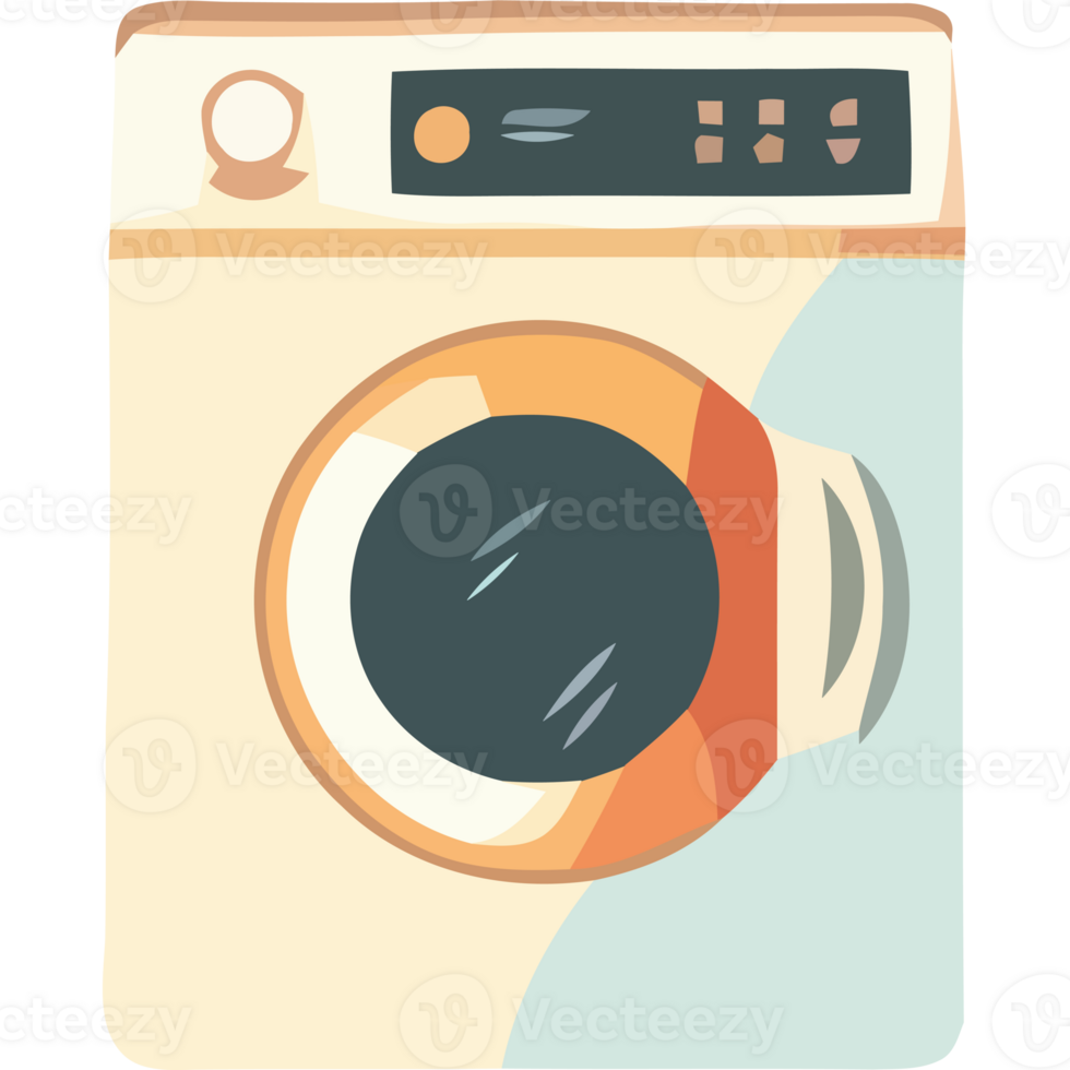 A cartoon illustration of a washing machine png