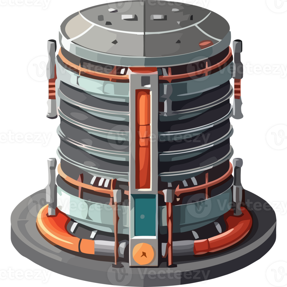 A cartoon image of a large machine png