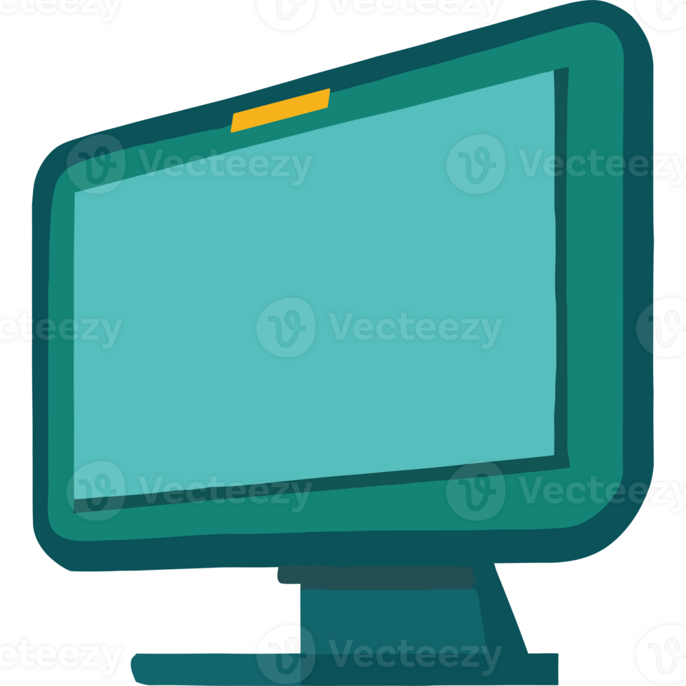 A computer monitor with a green screen png